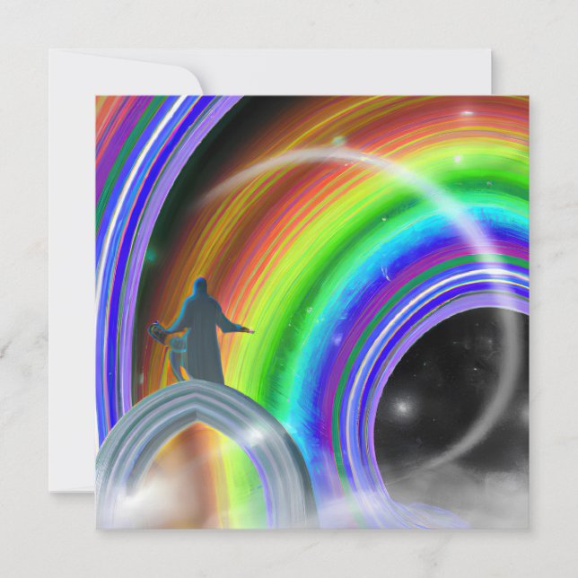 Invitación Figura de misterio en el Stargate interdimensional (Anverso)