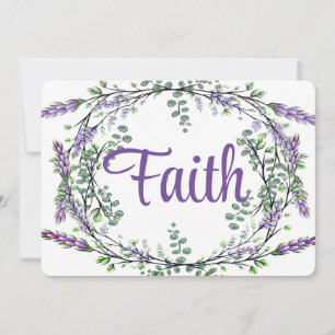 Invitación Fila acuarela Lavender Eucalyptus romántico