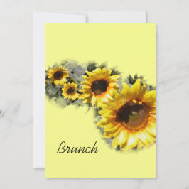 Invitación Fila de Girasoles Desayuno Brunch Post Boda de Jar