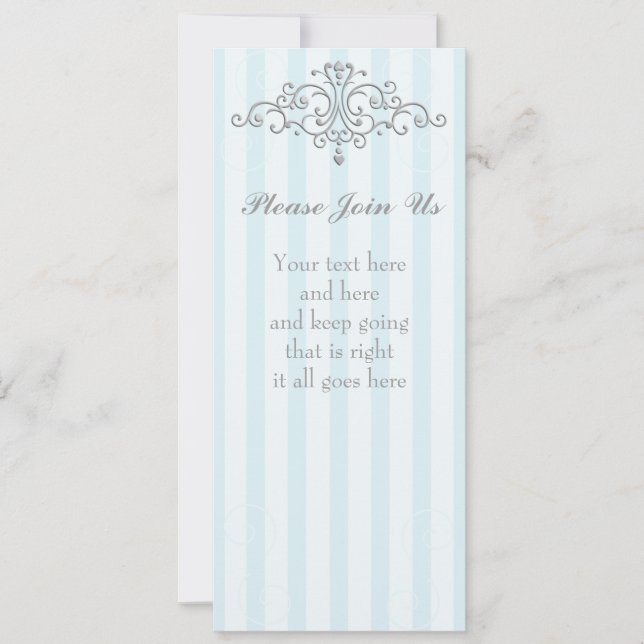 Invitación Filigree Princesa de Plata (Anverso)