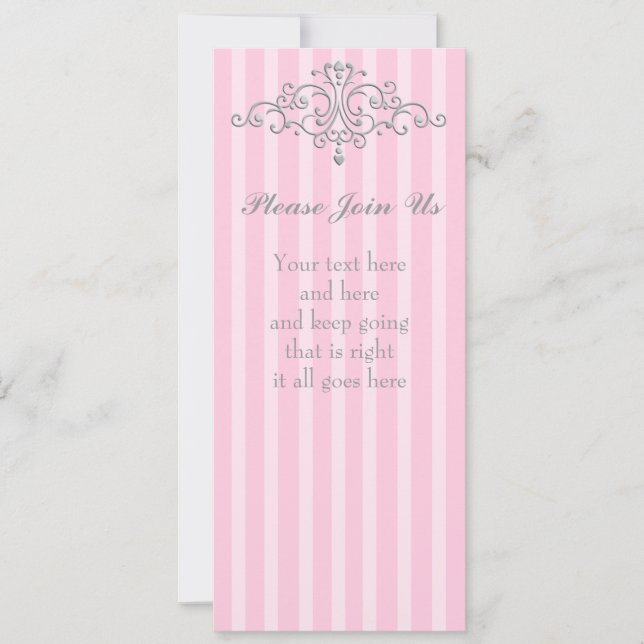 Invitación Filigree Princesa de Plata (Anverso)