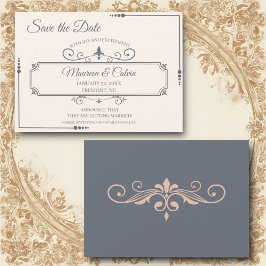 Invitación Filigree rústico, salva la fecha