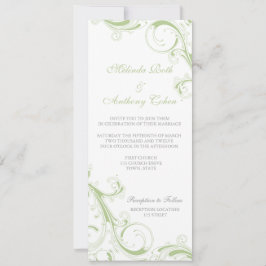 Invitación Filigree Swirl Greenery