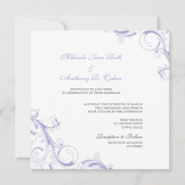 Invitación Filigree Swirl Lavender