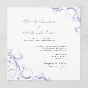 Invitación Filigree Swirl Lavender
