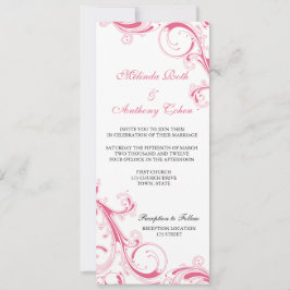Invitación Filigree Swirl Pink