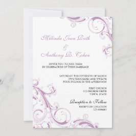 Invitación Filigree Swirl Violet