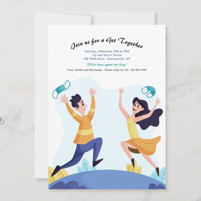 Invitación Fin de los encuentros de distanciamiento social (Anverso)