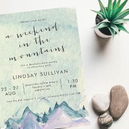 Invitación Fin de semana acuarela en la soltera de las montañ