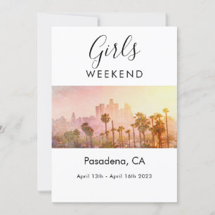 Invitación Fin de semana chica La Bachelorette Trip