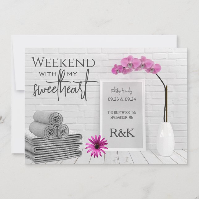 Invitación Fin de semana con amor (Anverso)