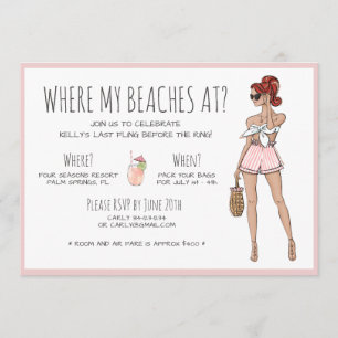 Invitación Fin de semana de Bachelorette Beach Fiesta