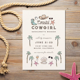 Invitación Fin de semana de Bachelorette Coastnier