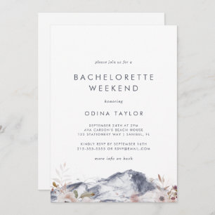 Invitación Fin de semana de Bachelorette de Montaña Floral Si