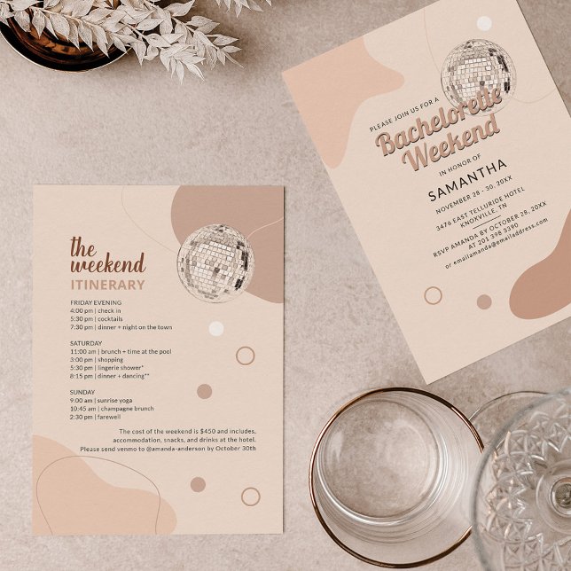 Invitación Fin de semana de Bachelorette Disco con Fiesta Iti (Subido por el creador)