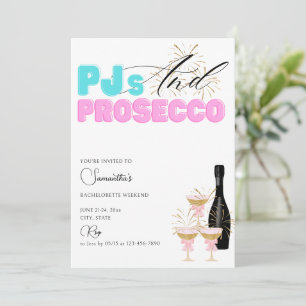 Invitación Fin de semana de Bachelorette, Fiesta de Pajama Pr