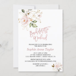 Invitación Fin de semana de Bachelorette para Flores de Oro R