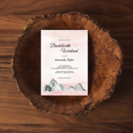 Invitación Fin de semana de Bachelorette, una montaña rosa