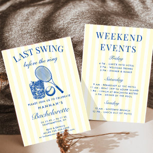 Invitación Fin de semana de bachillerato amarillo retro moder