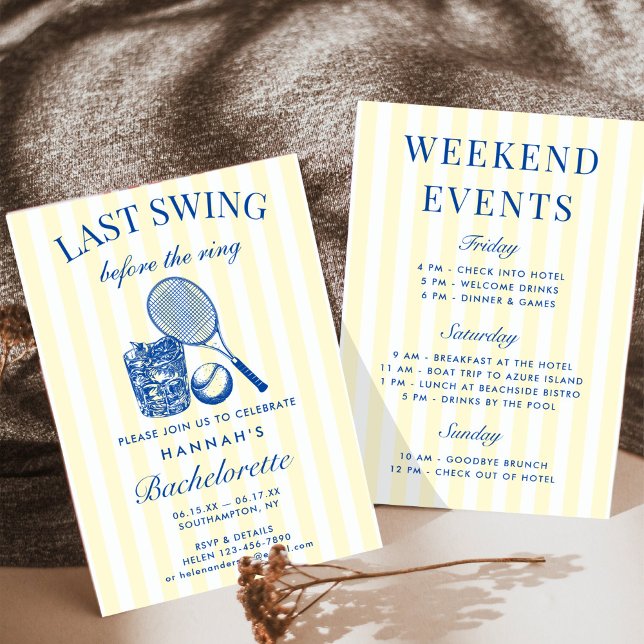 Invitación Fin de semana de bachillerato amarillo retro moder (Subido por el creador)