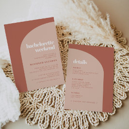 Invitación fin de semana de bachillerato de barca de barro de