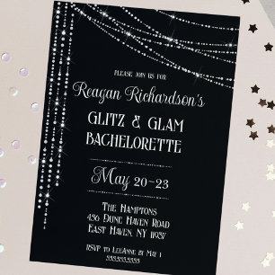 Invitación Fin de semana de bachillerato de diamantes de Glit