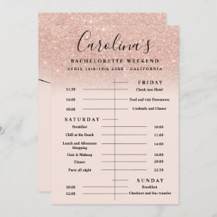 Invitación fin de semana de bachillerato de la línea de tiemp