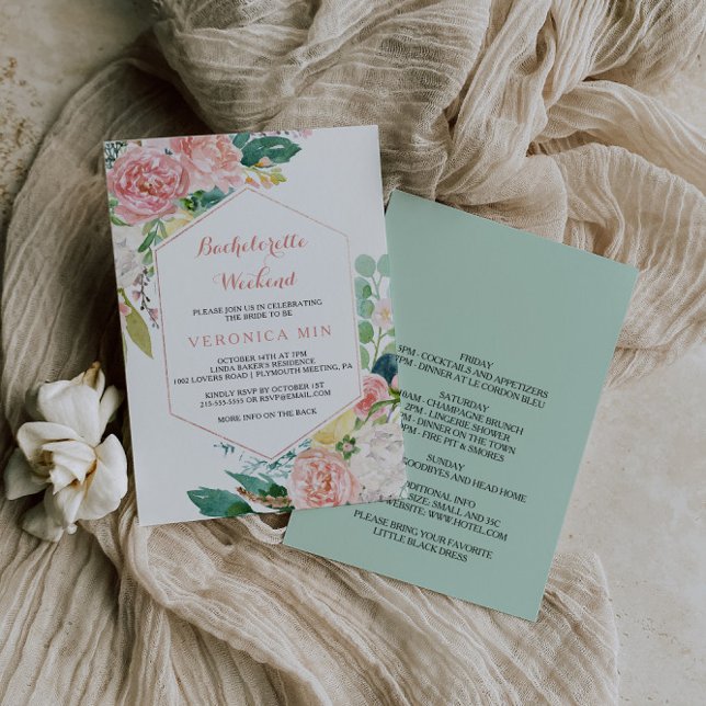 Invitación Fin de semana de bachillerato floral de primavera  (Subido por el creador)