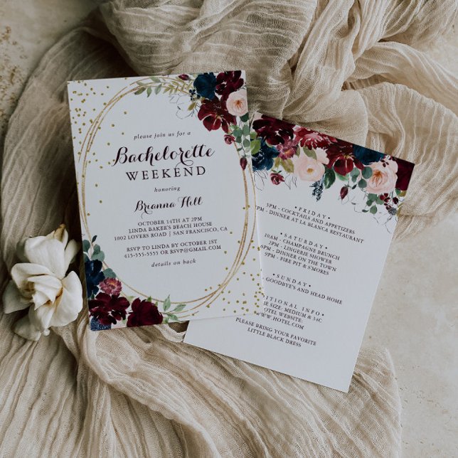 Invitación Fin de semana de bachillerato geométrico Purpurina (Subido por el creador)