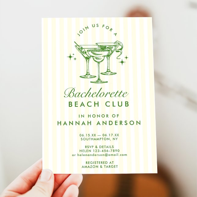 Invitación Fin de semana de bachillerato verde retro moderno (Subido por el creador)