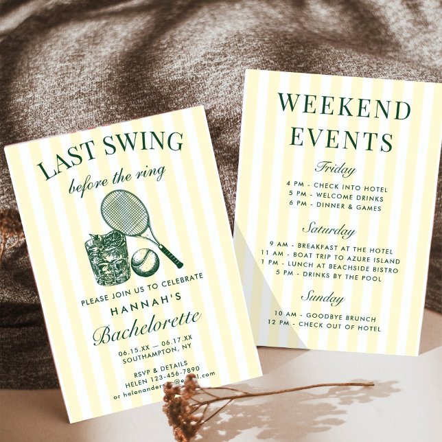 Invitación Fin de semana de bachillerato verde retro moderno (Subido por el creador)