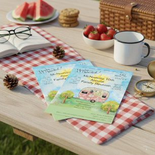 Invitación Fin de semana de camping de reunión familiar
