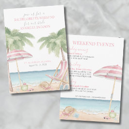 Invitación Fin de semana de chicas en la playa despedida de s