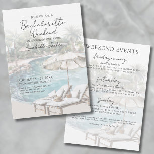 Invitación Fin de semana de chicas en piscina tropical desped