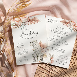 Invitación Fin de semana de cumpleaños de los Tigres del Boho