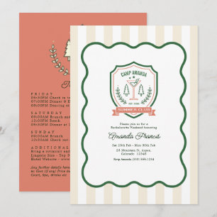 Invitación Fin de semana de despedida de soltera Camp Bride S