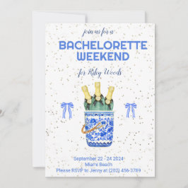 Invitación Fin de semana de despedida de soltera Chinoiserie