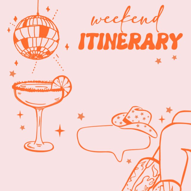 Invitación Fin de semana de despedida de soltera Cowgirl Disc (Subido por el creador)