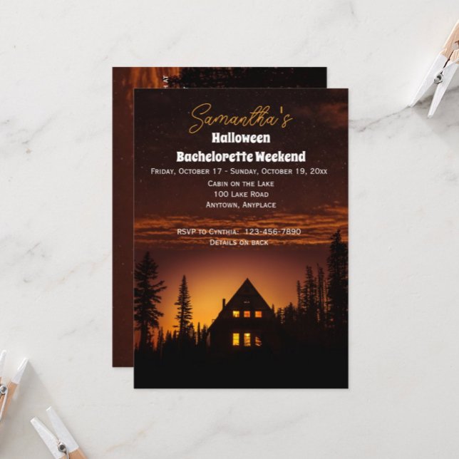 Invitación Fin de semana de despedida de soltera de Halloween (Subido por el creador)