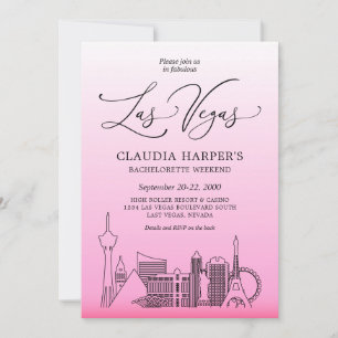 Invitación Fin de semana de despedida de soltera en Las Vegas