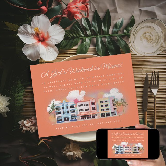 Invitación Fin de semana de despedida de soltera en Miami Bea (Subido por el creador)