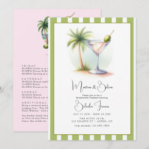 Invitación Fin de semana de despedida de soltera Martinis y b
