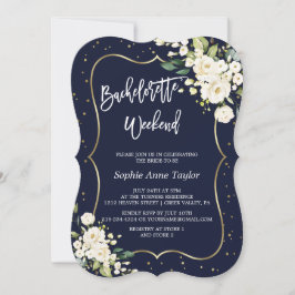 Invitación Fin de semana de despedida de soltera naval floral
