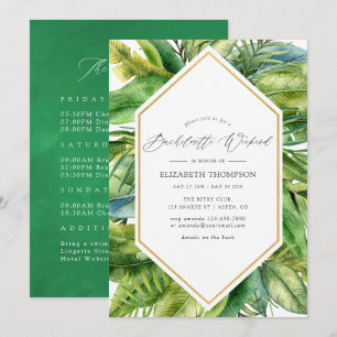 Invitación Fin de semana de despedida de soltera tropical en