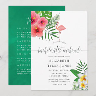Invitación Fin de semana de despedida de soltera Tropical Fla
