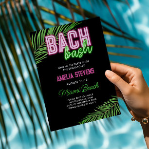 Invitación Fin de semana de despedida de soltera tropical neo