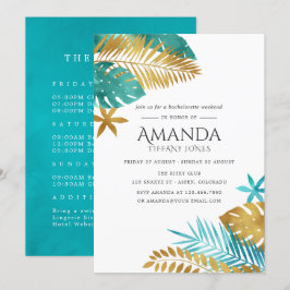 Invitación Fin de semana de despedida de soltera tropical tur