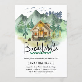 Invitación Fin de semana de despedida en la montaña con acuar