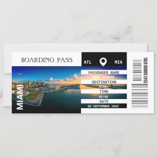 Invitación Fin de semana de embarque para avión de Miami Flor