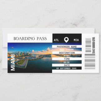 Invitación Fin de semana de embarque para avión de Miami Flor